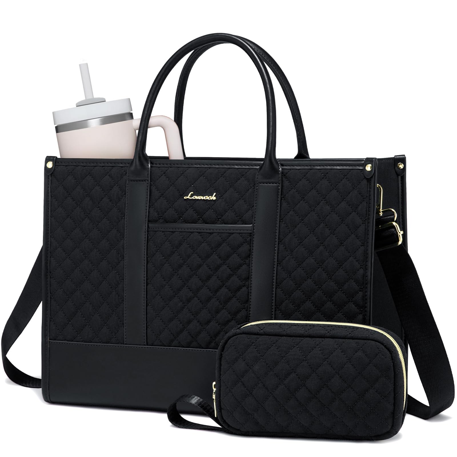 Laptop Bags for , 15.6 inch Waterproof Work Tote Bag with Clutch, Professiona...