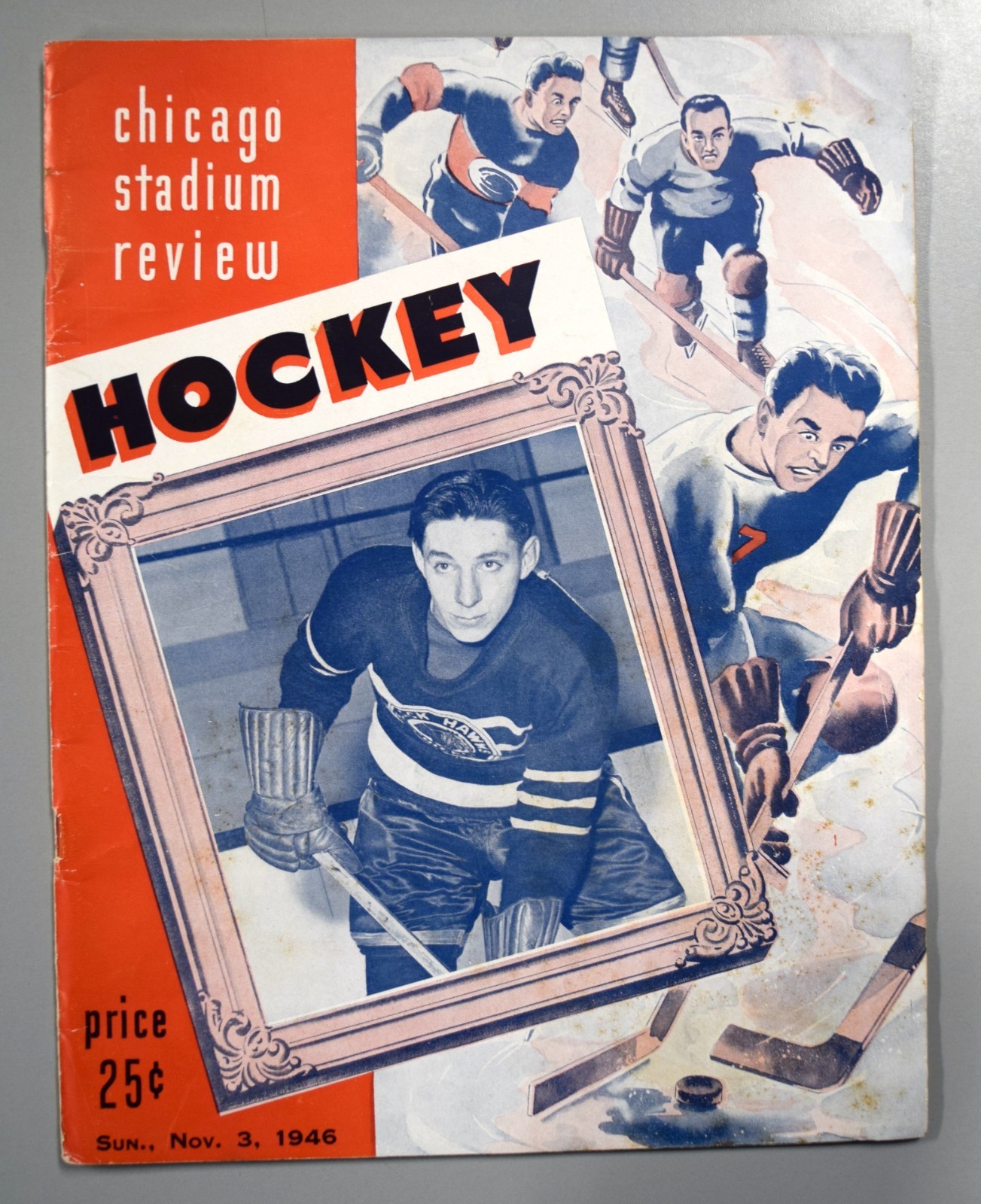 Chicago Blackhawks vs Boston Bruins November 3rd 1946 Official Game Program