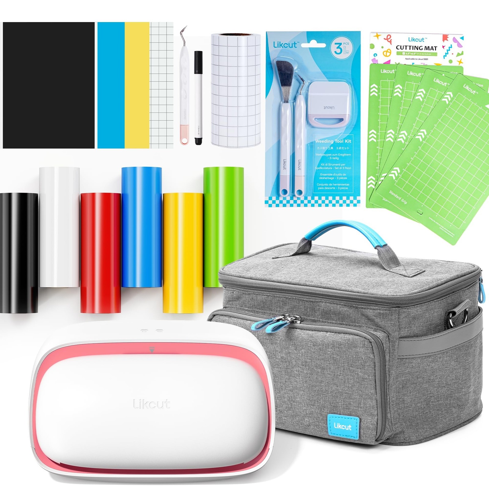 Likcut Vinyl Cutter Machine Creator Bundle with Carrying Case & Accessories, ...