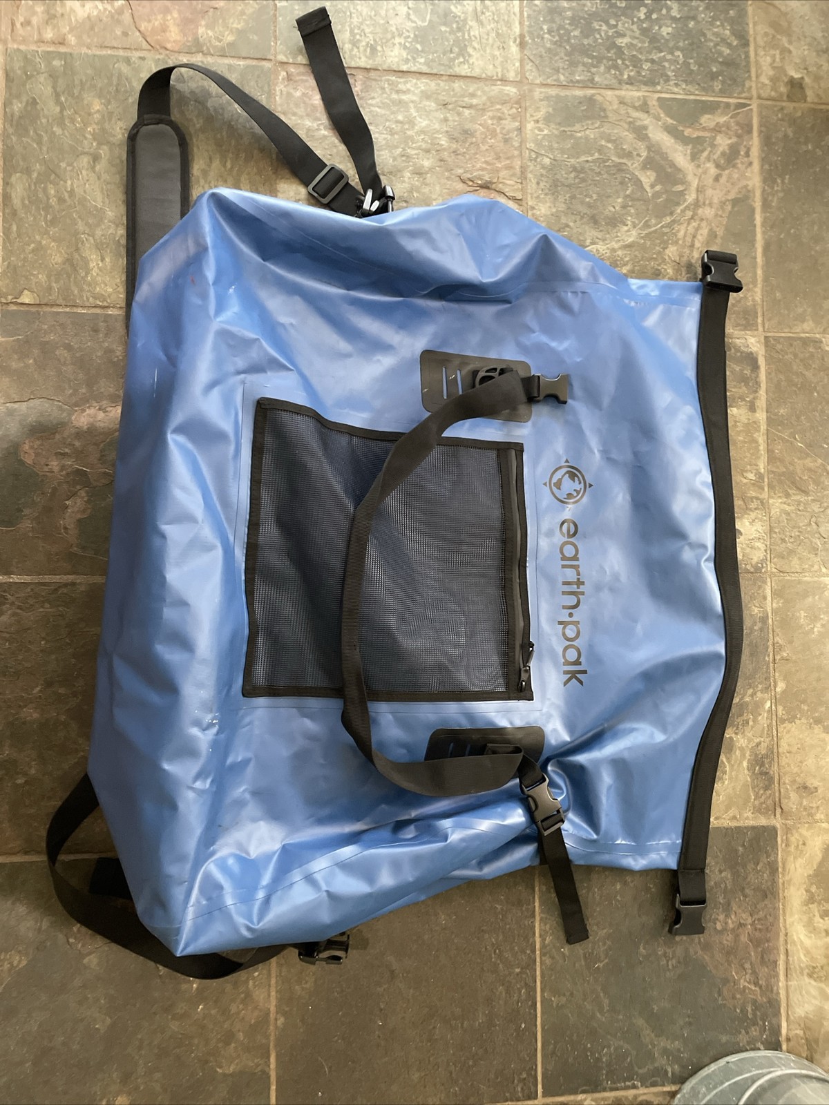 Earth Pak XL Heavy Duty Dry Blue Waterproof Offshore Motorcycle Camp Duffle Bag
