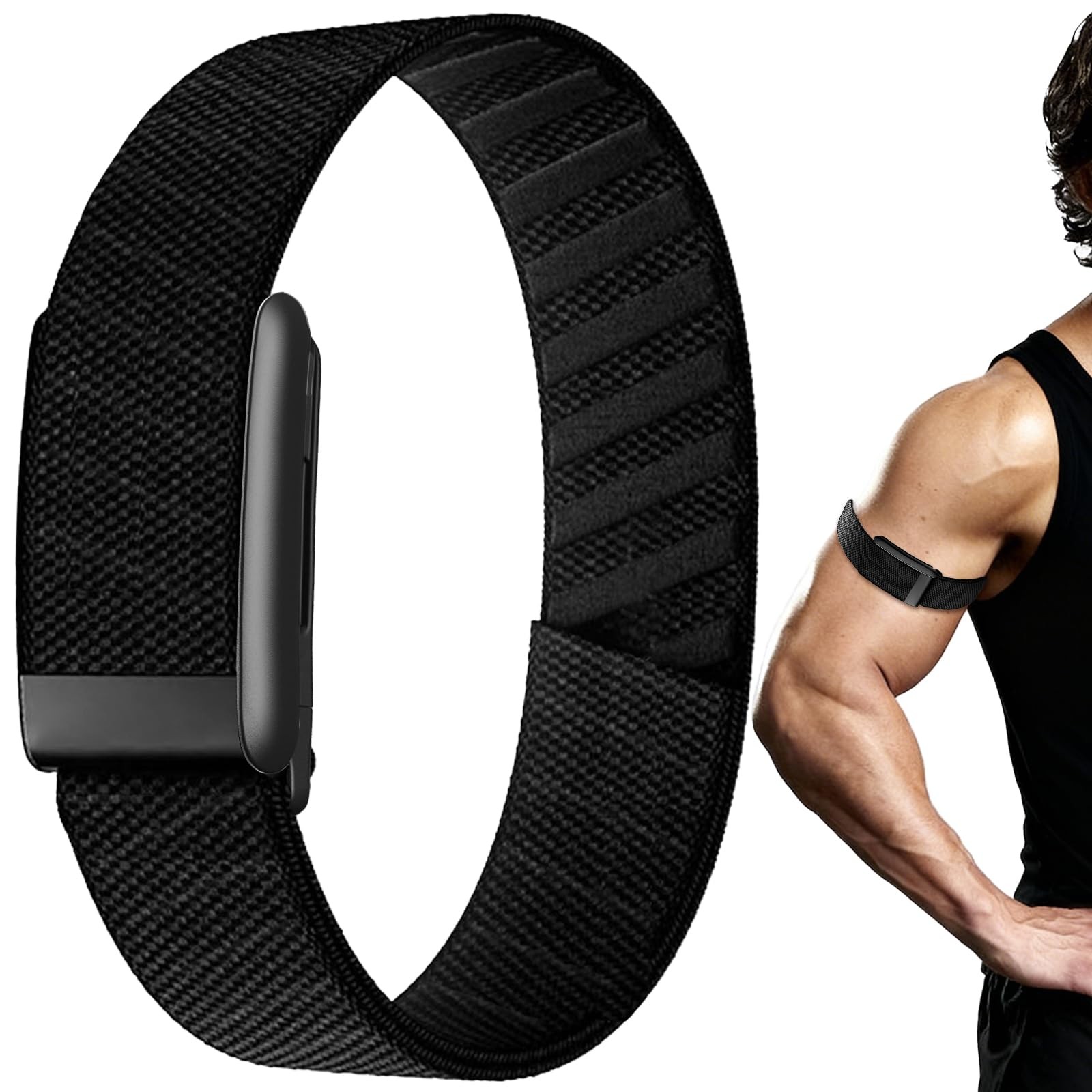 Stretchy Bicep-Bands for Whoop 5.0/MG//Peak/Life Band - Nylon Sport Elastic A...