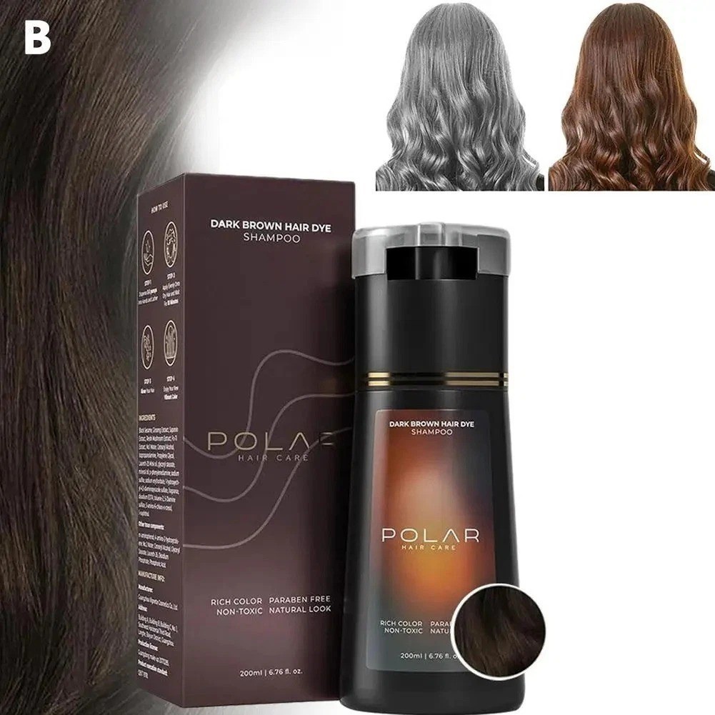 Polar-Hair Dye Shampoo Polar Hair Care, Hair Care Shampoo 200ML/6.7 OZ 4 Colors