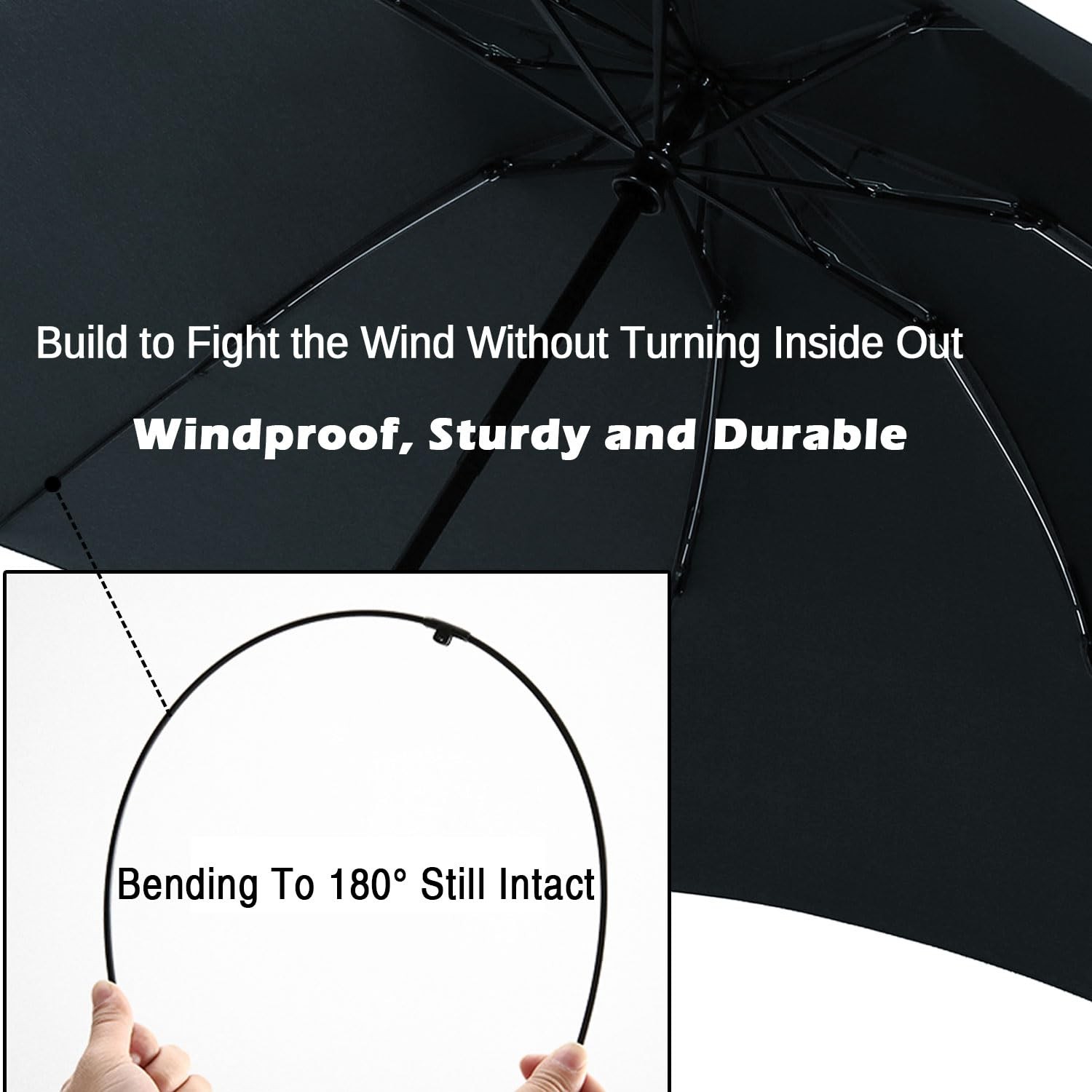 Inverted Windproof Compact Umbrella