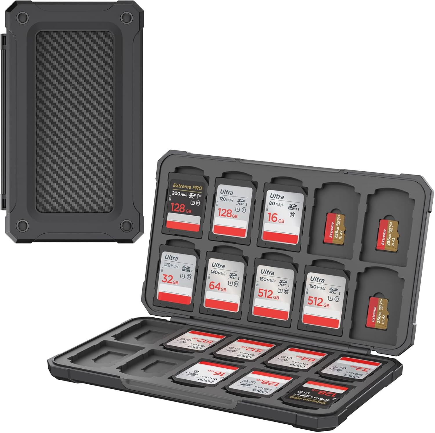SD Card Holder Memory Card Case for SD/TF Cards, Memory Storage Organizer for 20