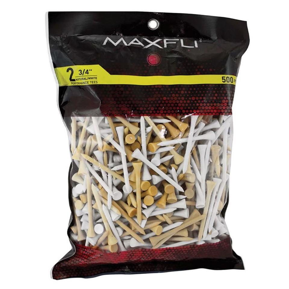 Maxfli 2.75'' Natural/White Golf Tees 500-Pack
