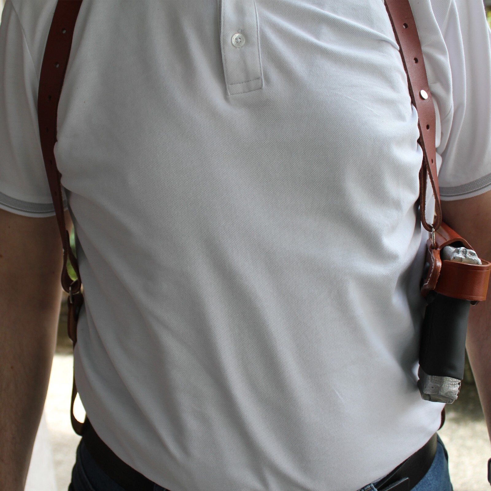 Real Leather Horizontal Shoulder Holster