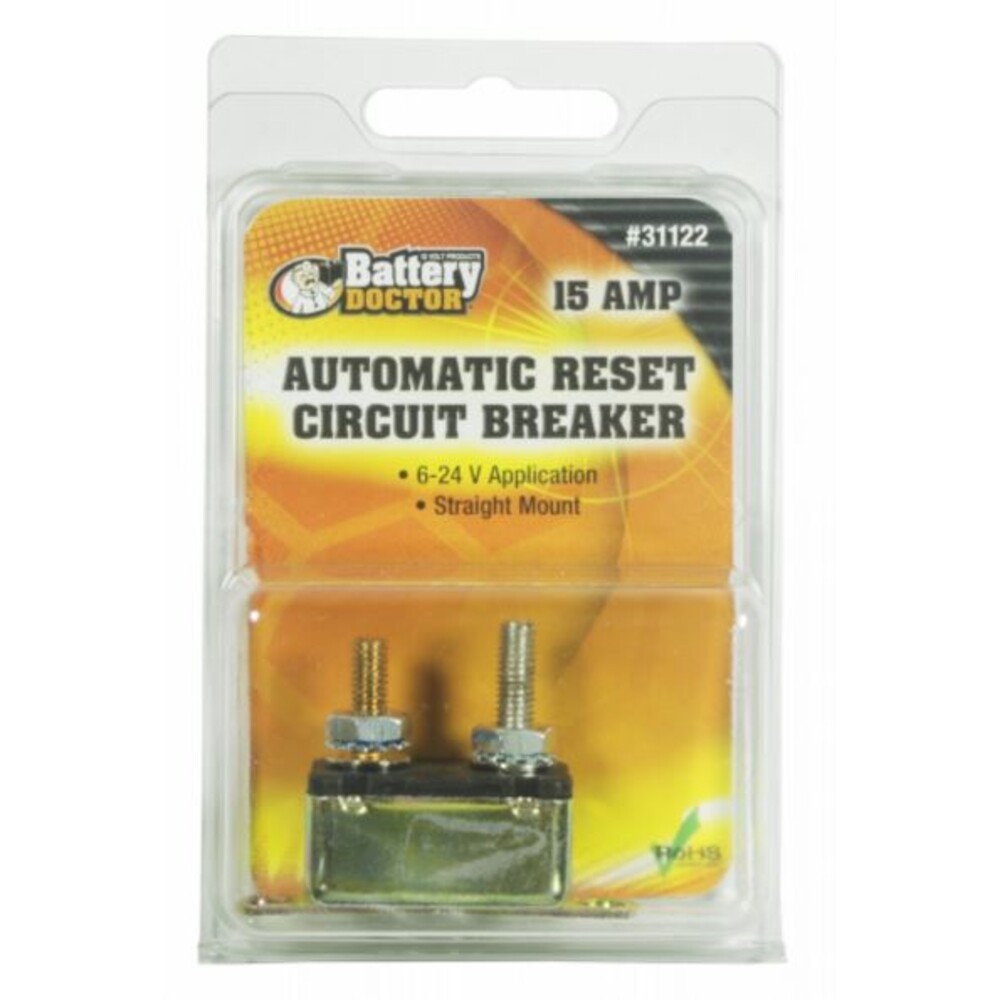 Battery Doctor 31122 Circuit Breakertype 1Vertical Bracket15 Ampretail Pkg