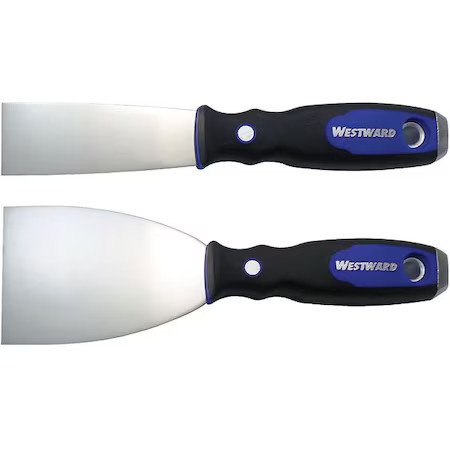 Westward 46A915 Putty Knife Set, Flexible, 1-1/2, 3"W, 2 Pc.