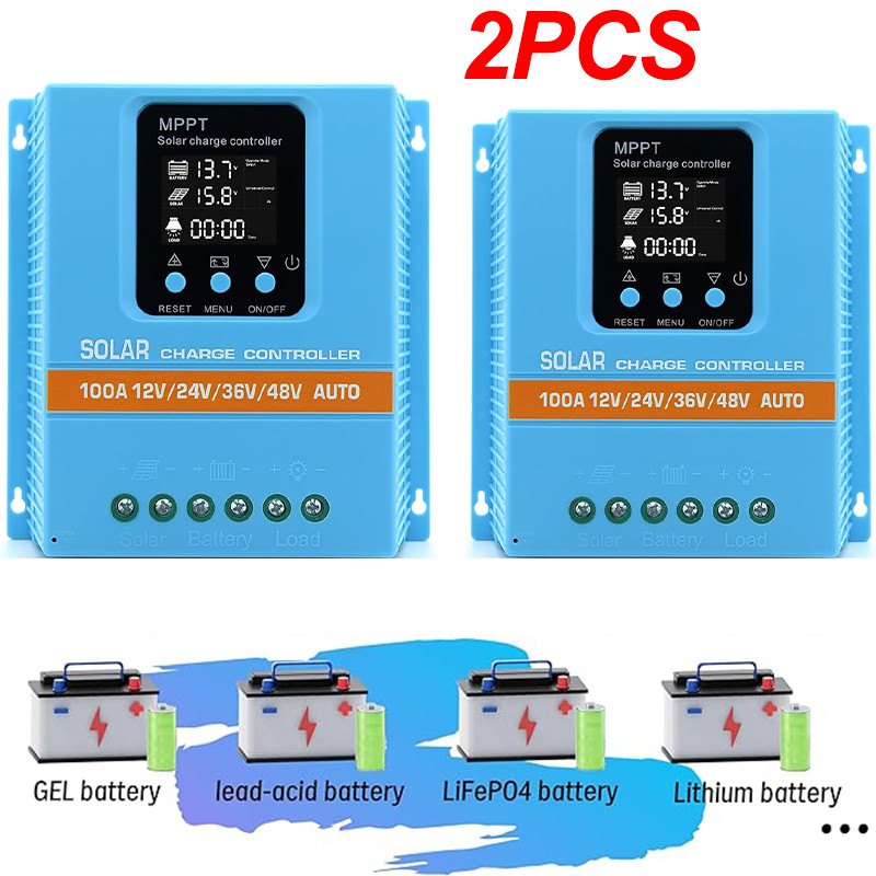 4800W 100A MPPT Solar Charge Controller 12V/24V/36V/48V Battery PV Regulator X 2
