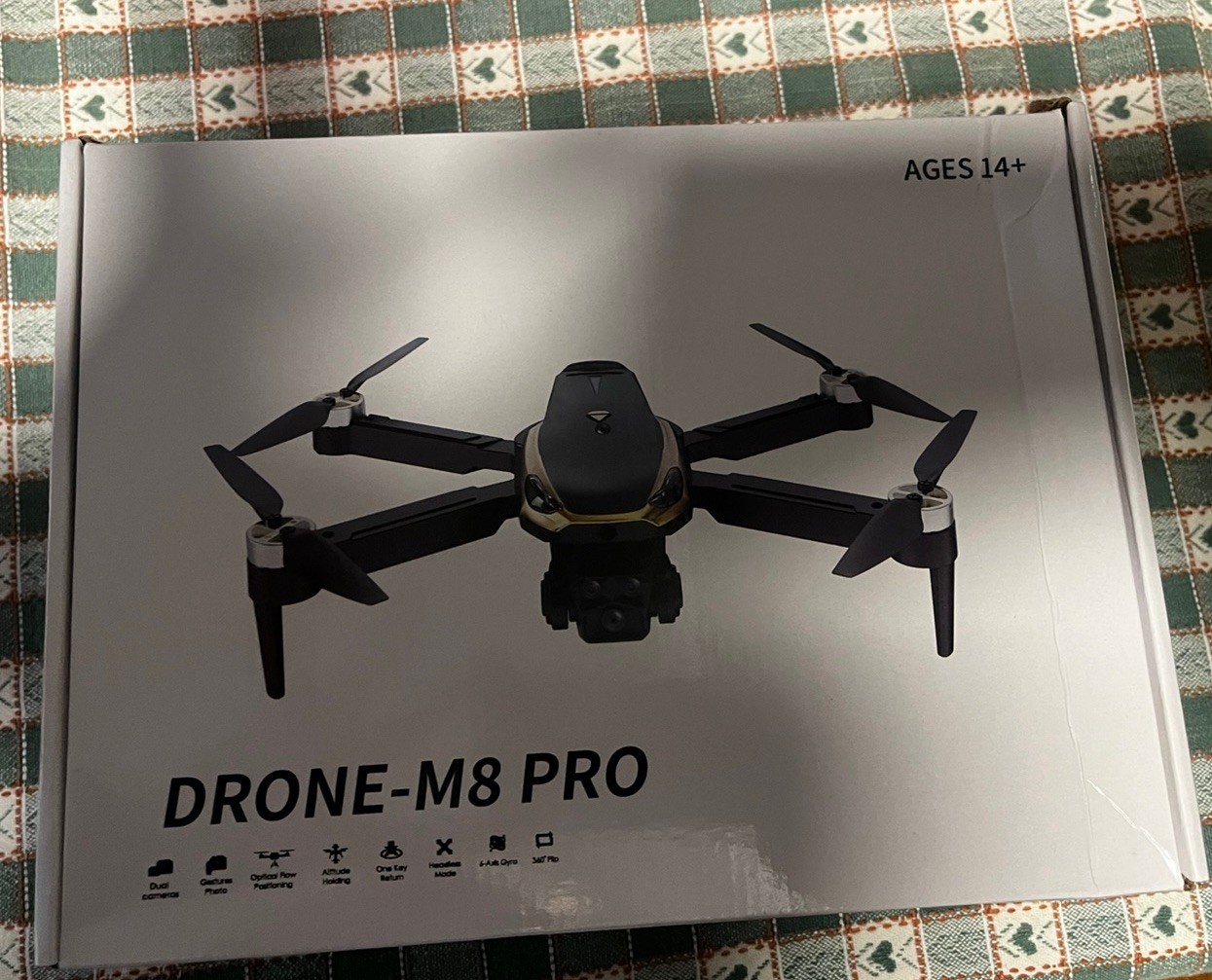 M8 Pro Quadcopter Drone Black Dual Camera Altitude Hold One Key Return