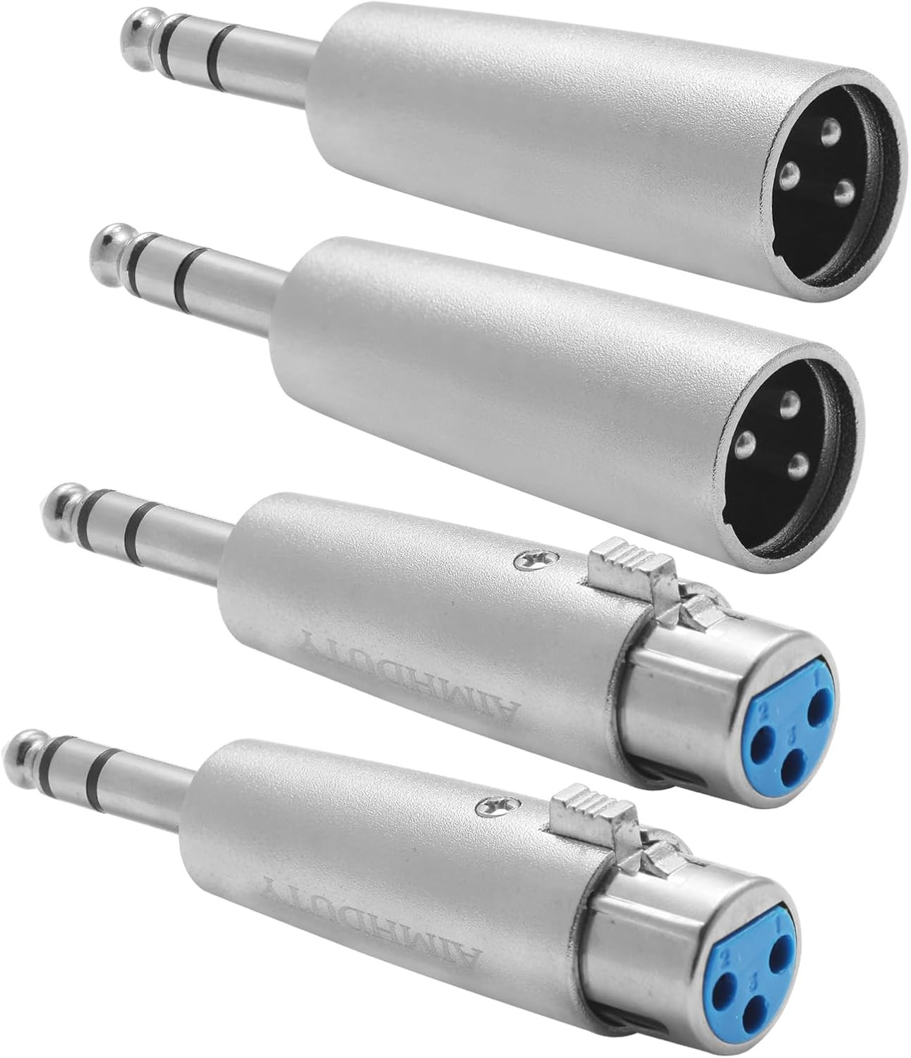 /'' TRS to XLR Adapter -Pack, Balanced Quarter Inch .35Mm to XLR Male/Female Ada