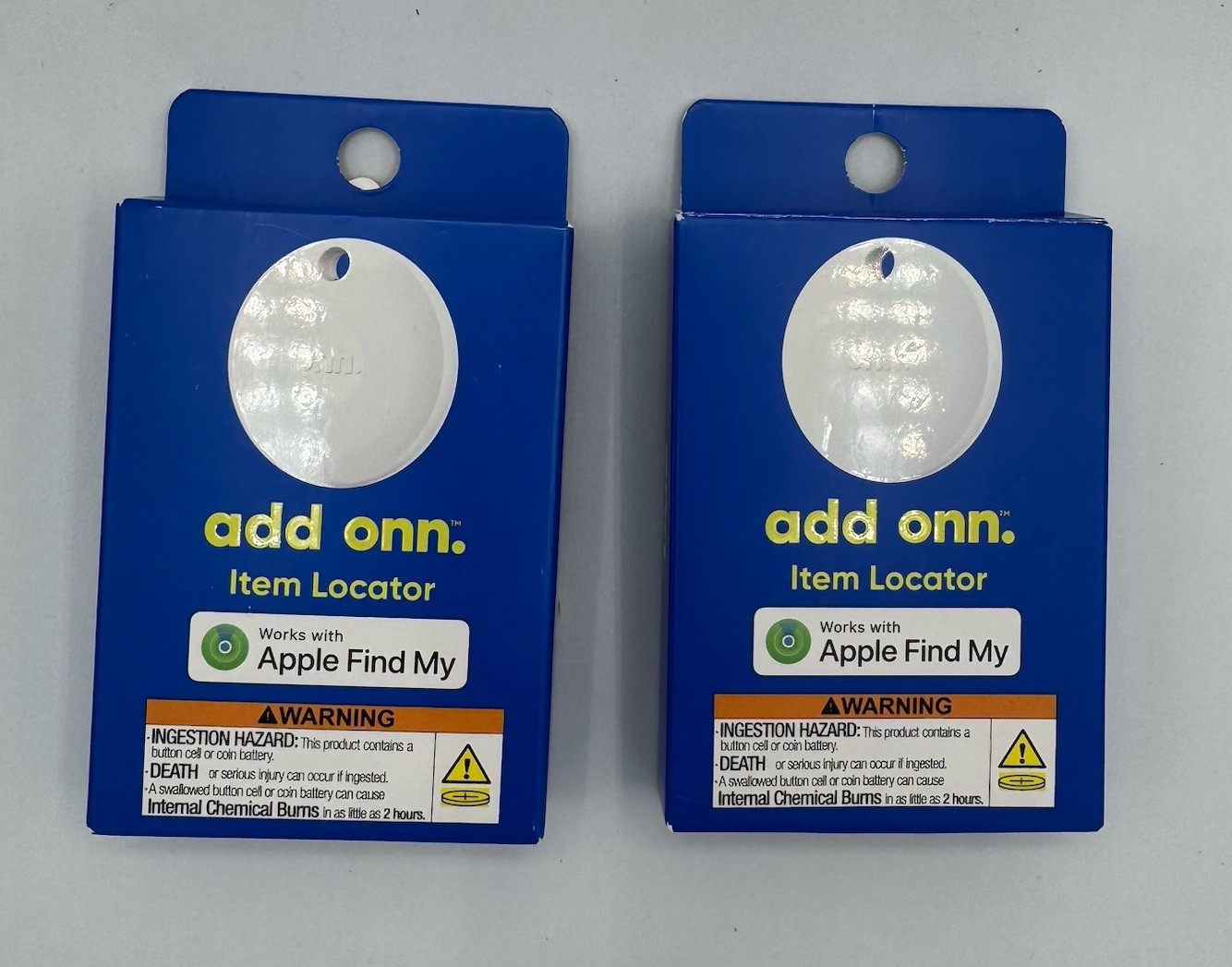 Add Onn. Item Locator - Includes key Fob Locator New, Apple Find My - 2 PACK