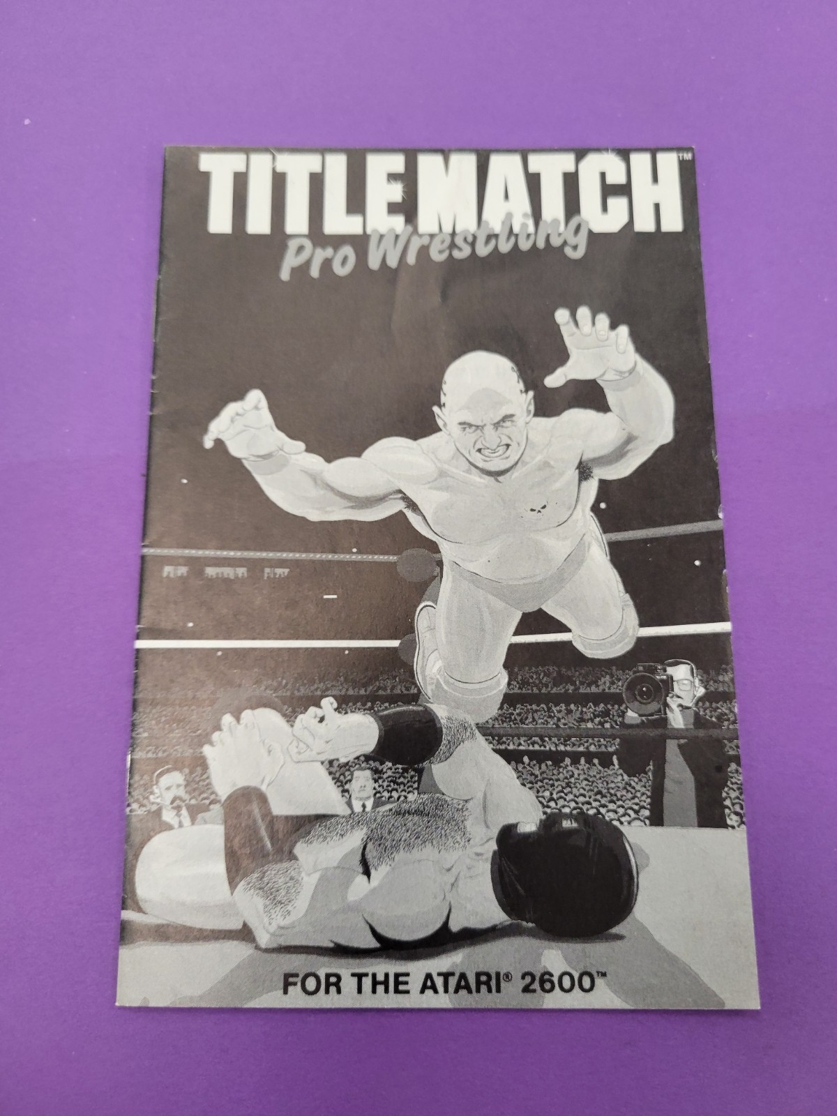 Title Match Atari 2600 MANUAL ONLY  Authentic Booklet