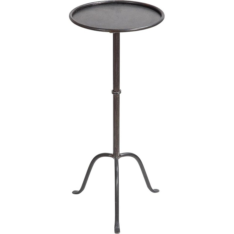 Elegant Metal Martini Table Sleek Round Accent Side Cocktail Table Modern Decor