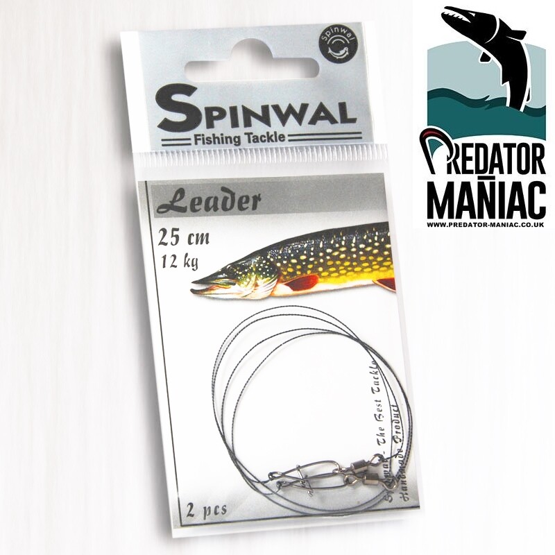 Spinwal Wolfram Leaders 12kg-25cm (2pcs)tungsten,trace,lure,deadbait wire leader