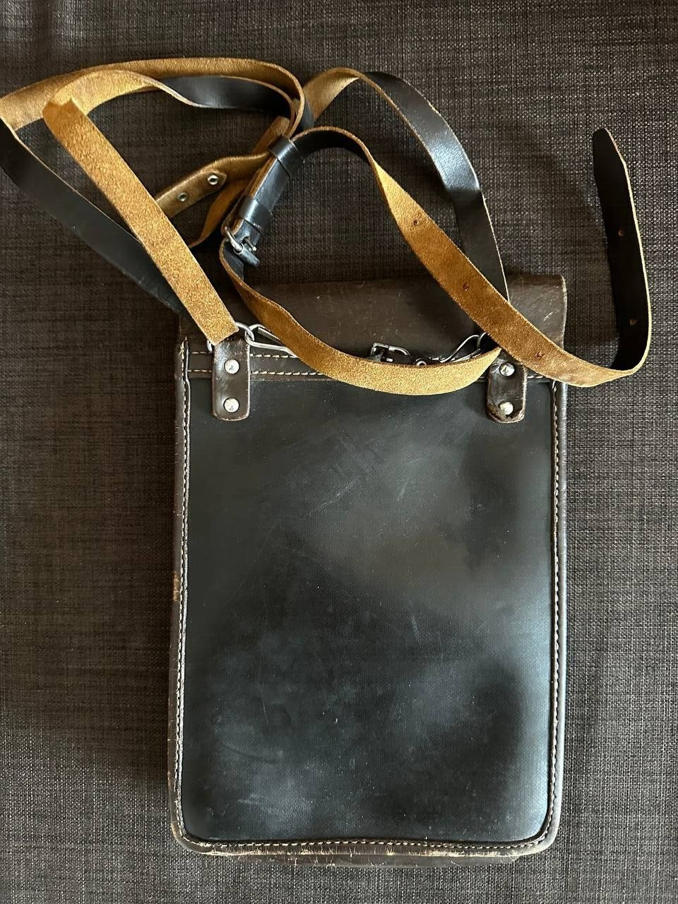 Soviet Red Army USSR Military Officer Leather Planshet Bag Case Tablet 1977