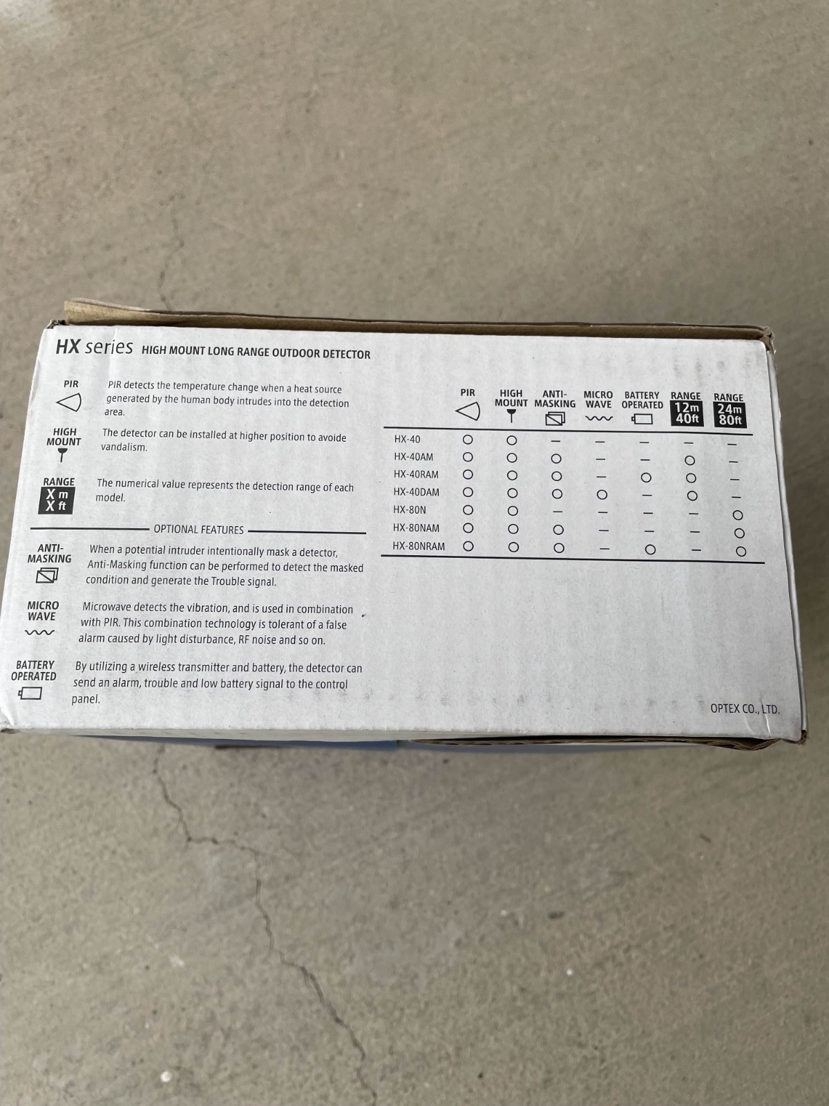 OPTEX HX-40RAM(C) long range outdoor detector
