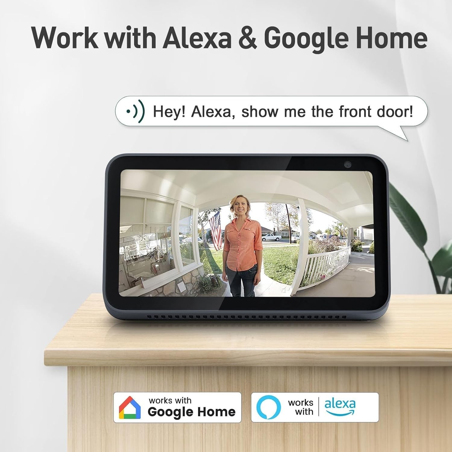Smart Wireless Doorbell Camera - No Subscription, 2-K Video & Night Vision