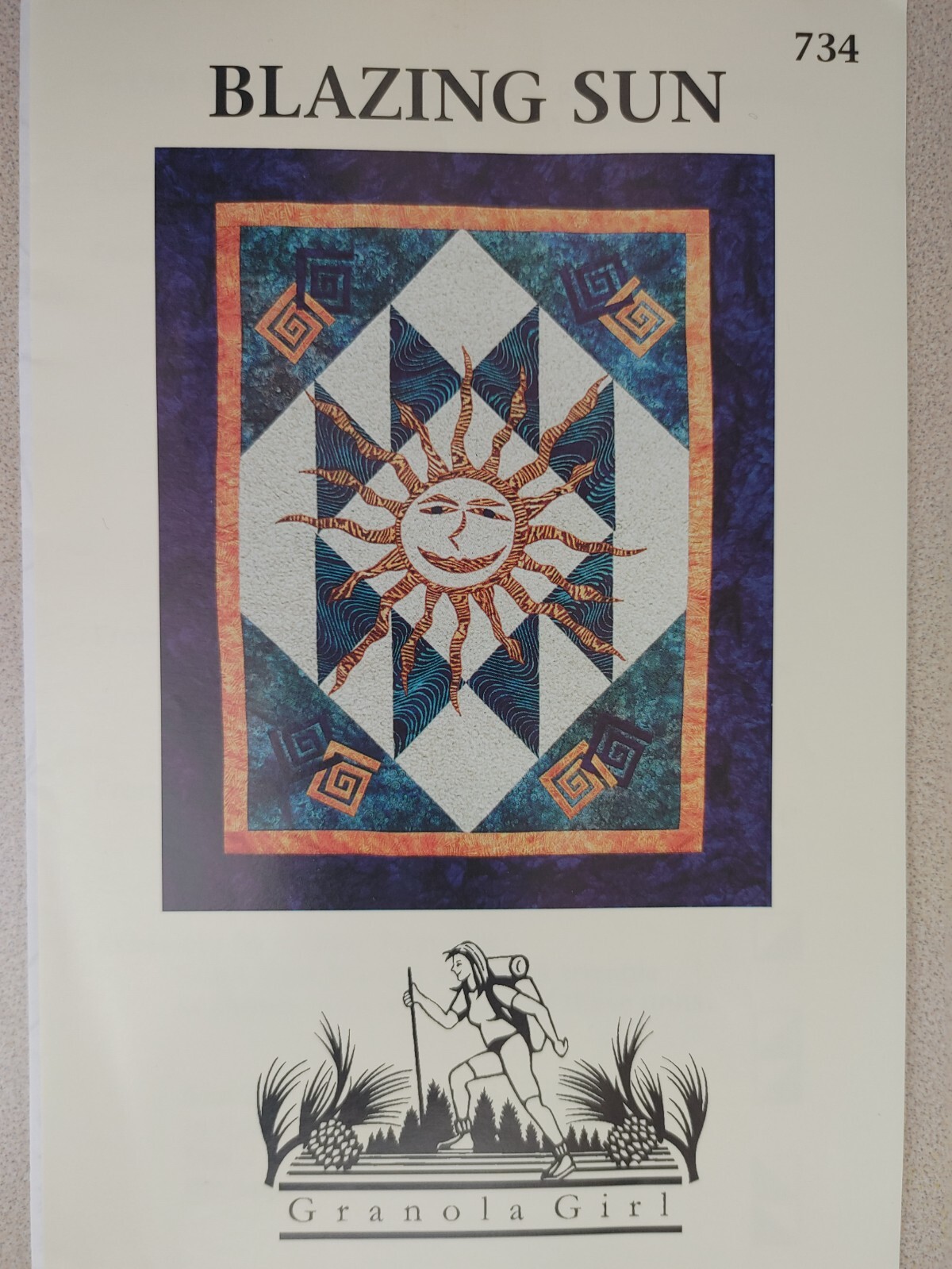 Granola Girl Quilt Pattern 734 Blazing Sun Applique 33" x 41" Debbie Field