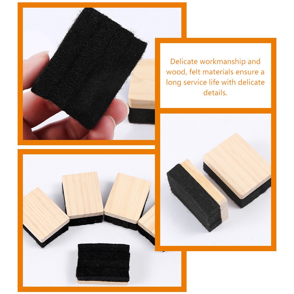3 Pcs Chalkboard Eraser Black Whiteboard Dry Erasers for Blackboard