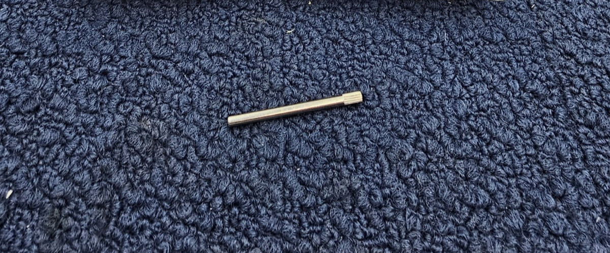 (QTY 5) WCT303 Knurled Pin 3.175 x 44.45 Brass Finish Steel