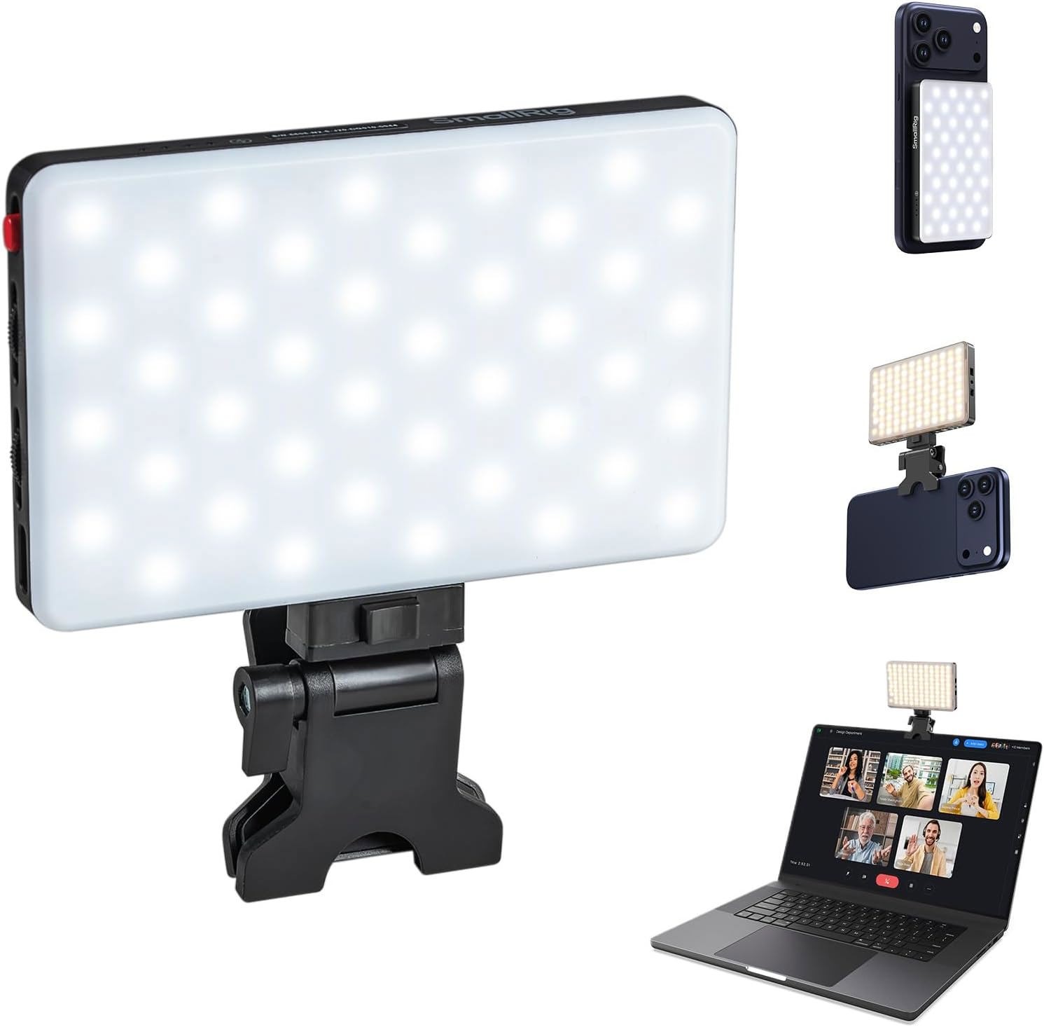 SmallRig Magnetic Selfie Phone LED Video Light 2700K-6500K for iPhone/Camera