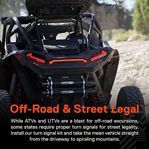 True Mods UTV ATV LED Turn Signal Light Blinker Kit [SPDT Switch Control