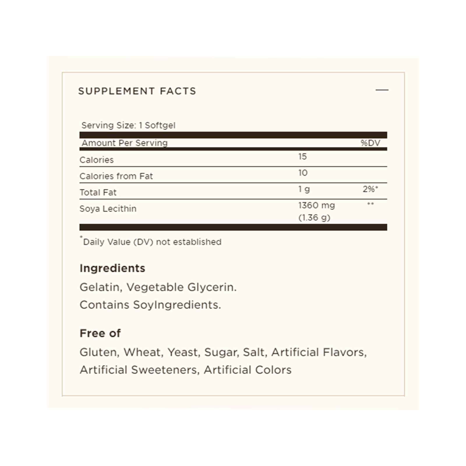 Solgar Lecithin 1360 mg 100 Softgels