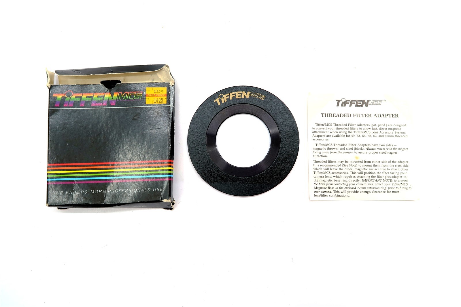 TIFFEN MCS 52mm Adapter Ring Treaded Magnetic with Original Box