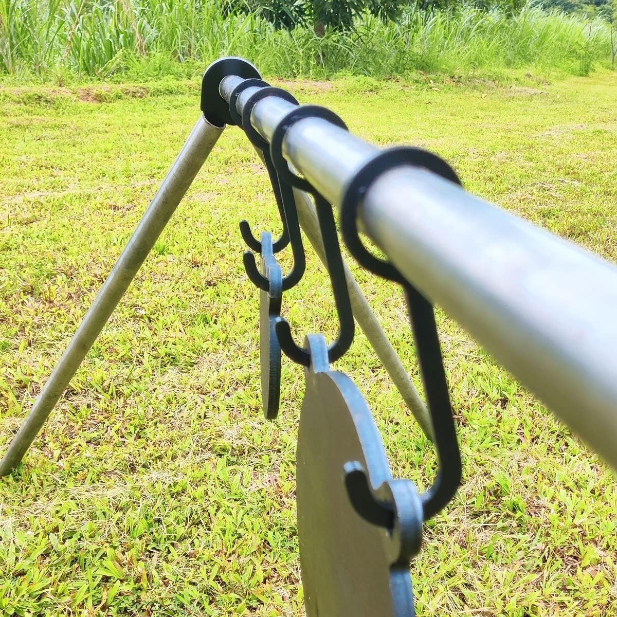 Portable Target Hanger Kit with AR500 Steel Hooks for Effortless Target Setup
