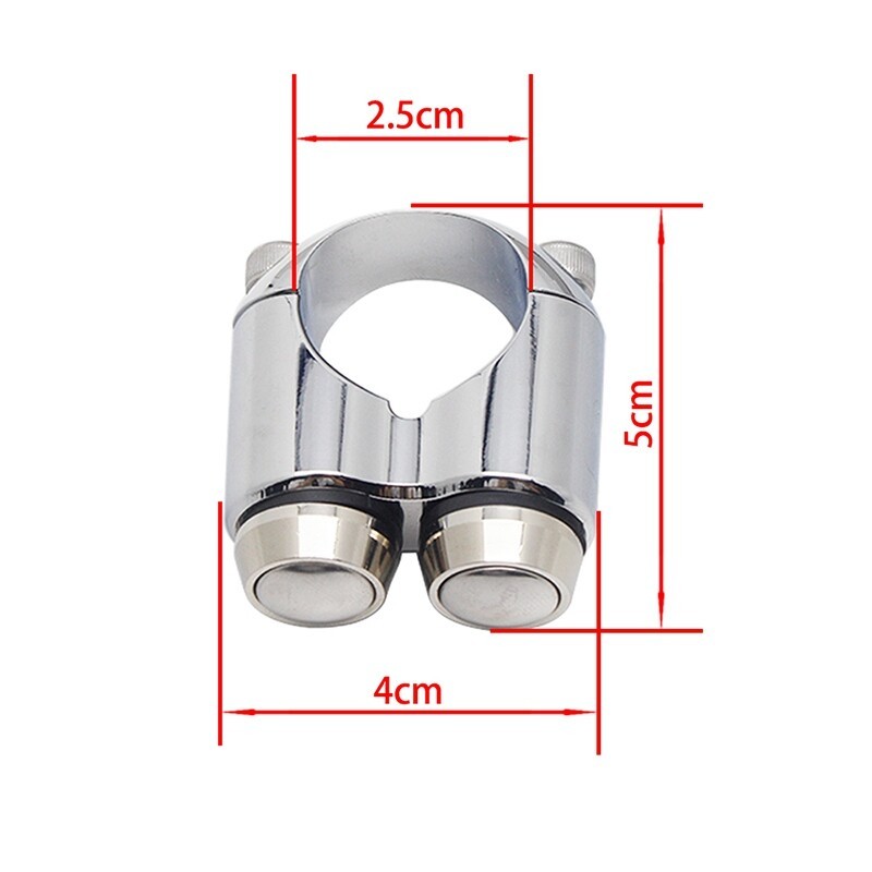 2pcs 1" Handlebar Control Switch Momentary Button M-Switches For Bobber Chopper