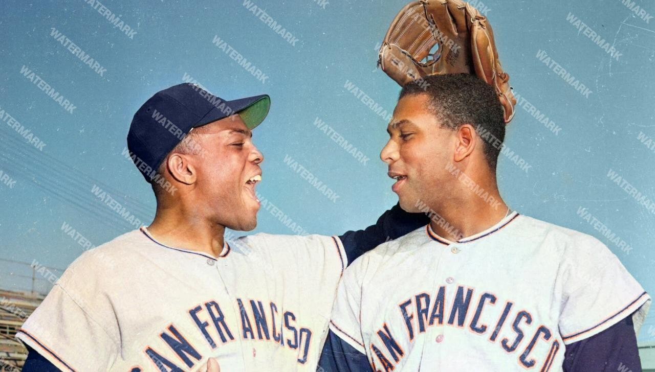 GW863 Willie Mays - Orlando Cepeda Giants 8x10 11x14 16x20 Colorized Photo