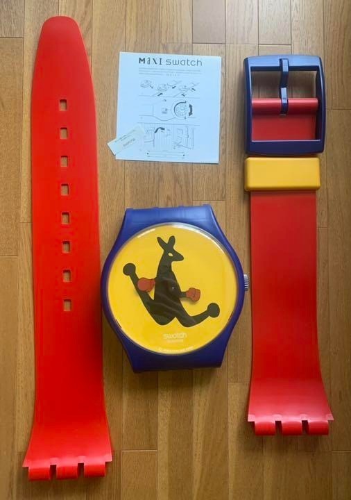 Huge Swatch BOXING MAXI Watch Wall Clock 1996 MGN163 NIB NOS 83" Tall USED F/S
