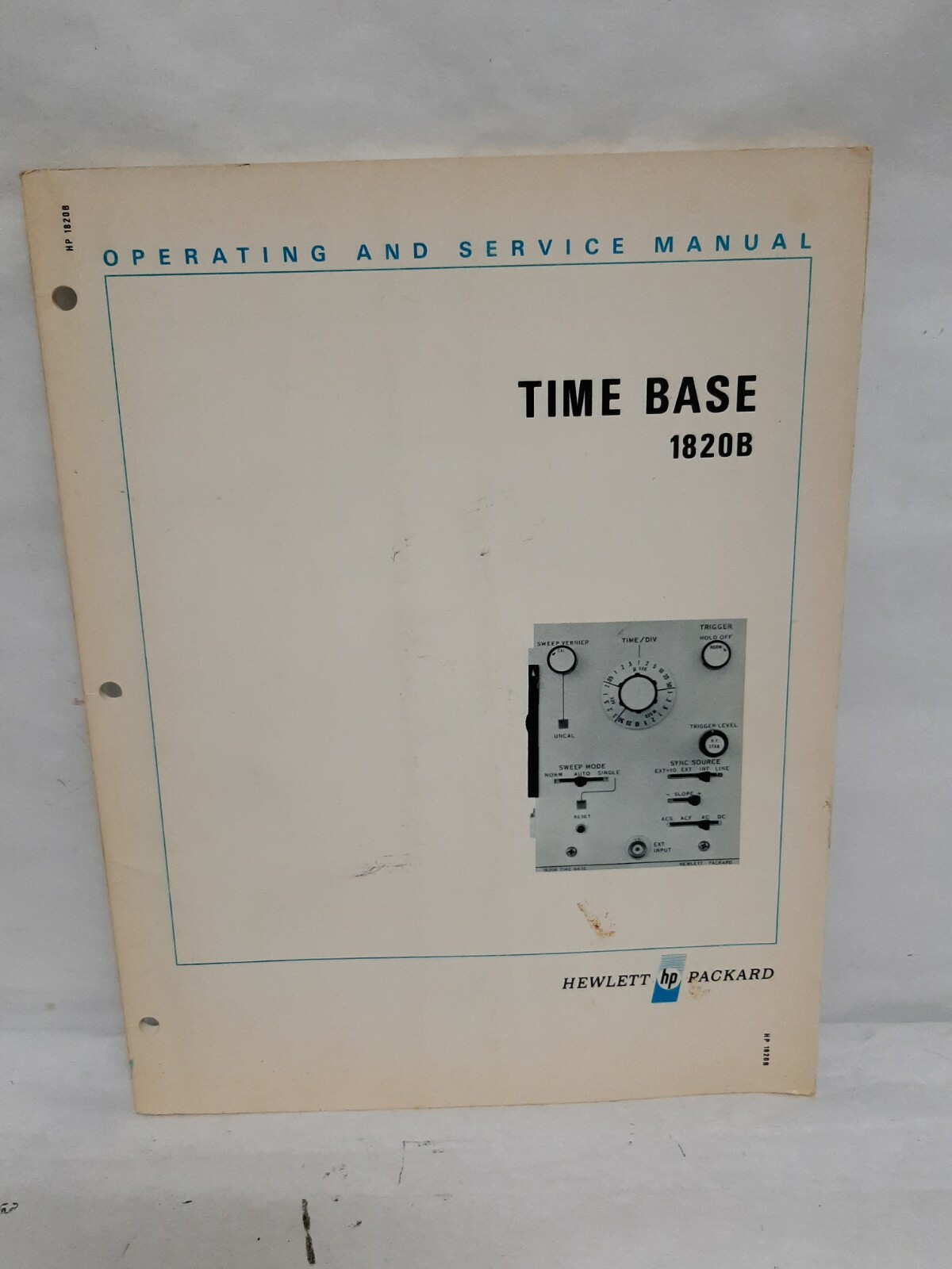 Original HP 1820B TIME BASE OPERATING & SERVICE MANUAL 02633-1 Printed in 1969