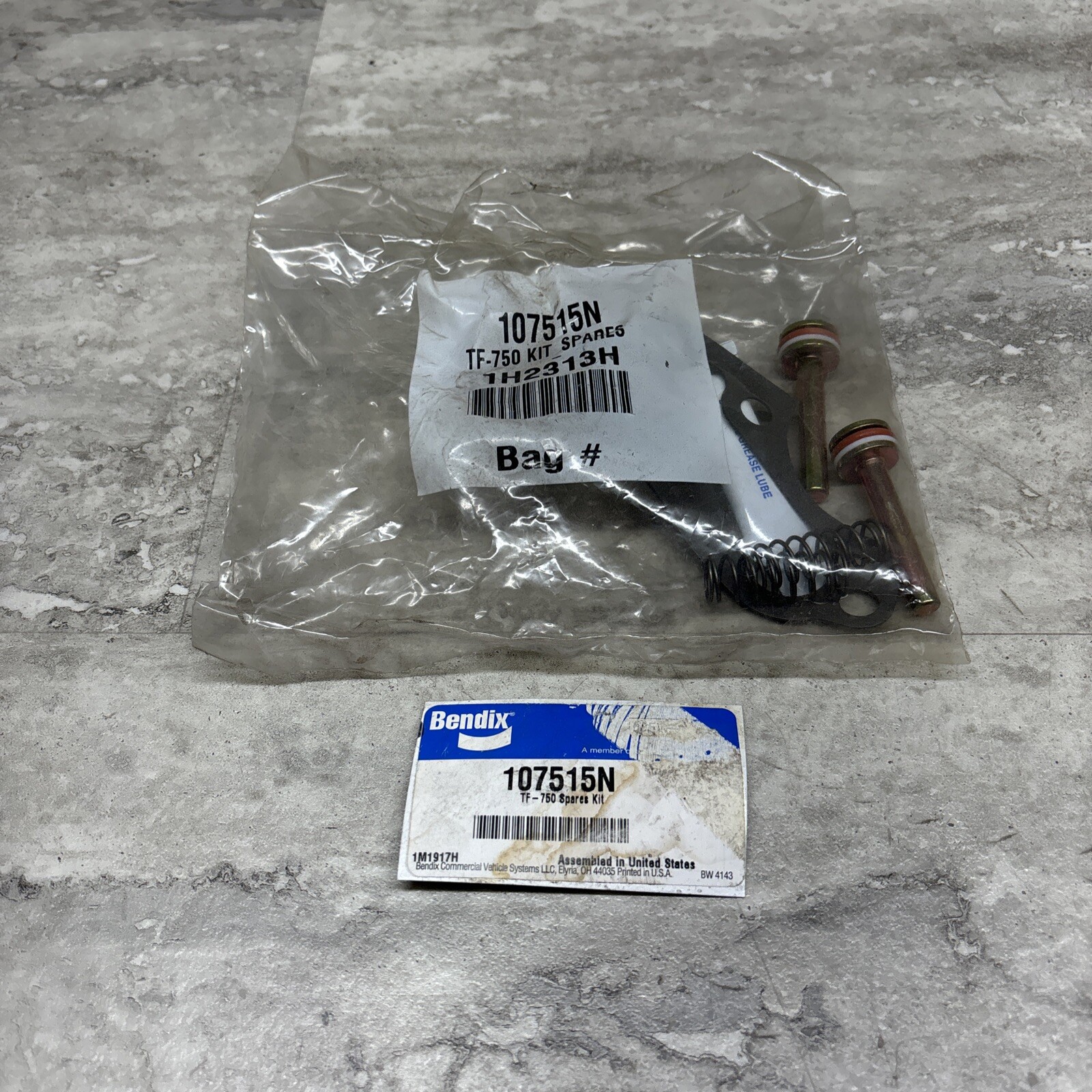 Bendix 107515N Compressor Unloader Repair Kit, TF-750 Spares Kit, New