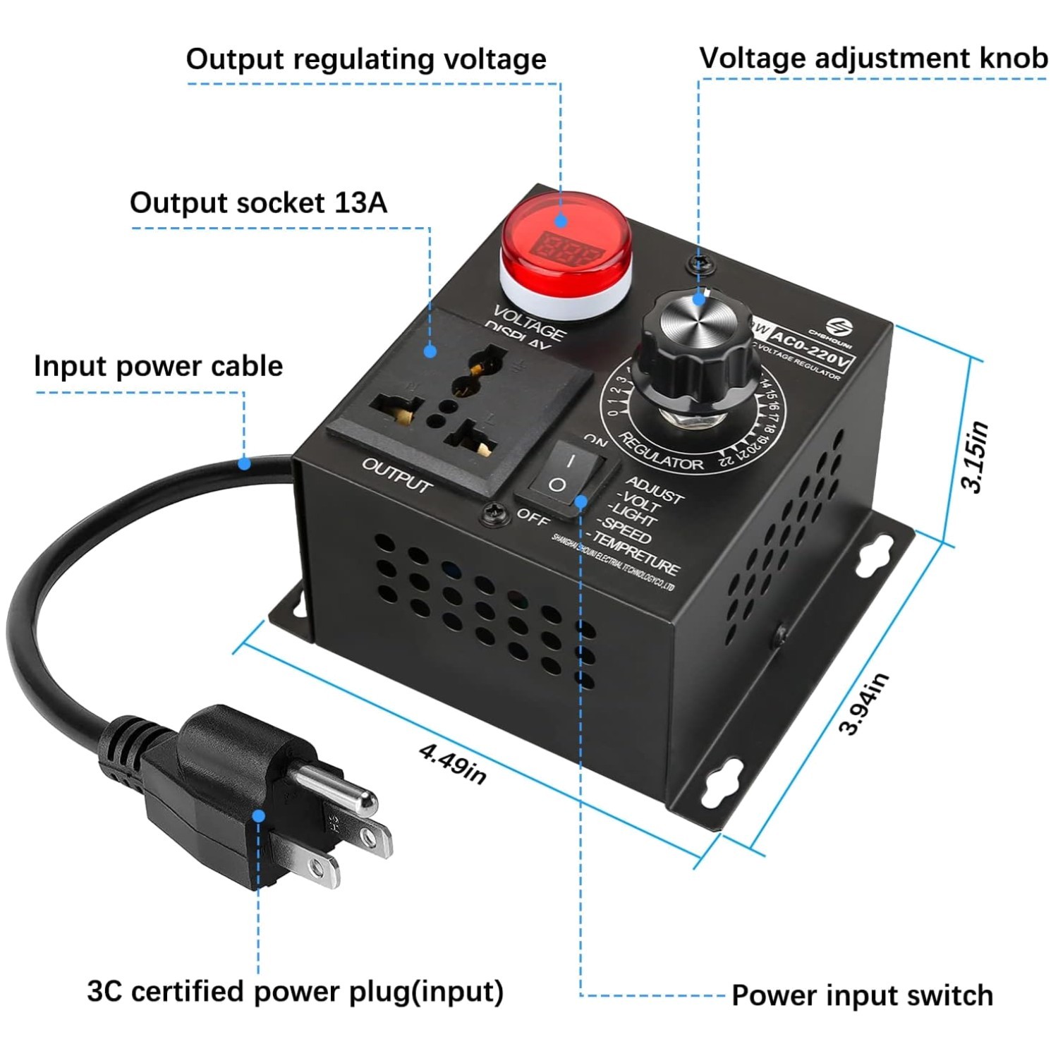 Heavy-Duty 4000W SCR Controller for Electric Motor