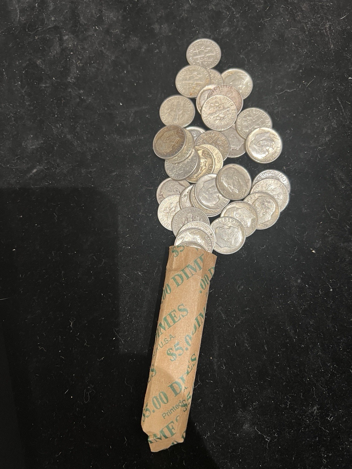 Full Roll Roosevelt Silve Dimes Mixed Years