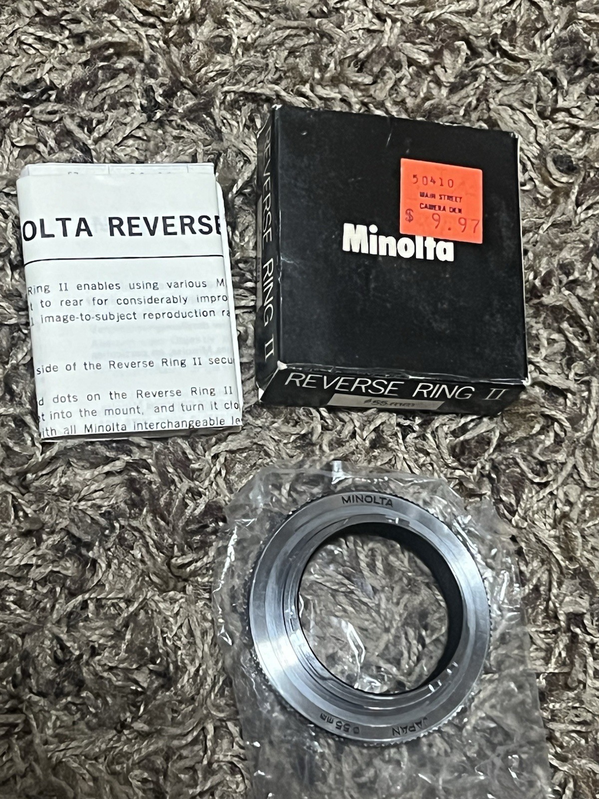 Minolta Reverse Ring II 55mm for Minolta New Old Stock 8326-200