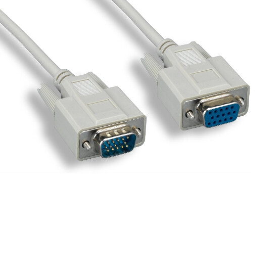 15 Feet VGA HD15 14Pin Video Extension Cord PC Monitor Legacy Equipment 640x480P