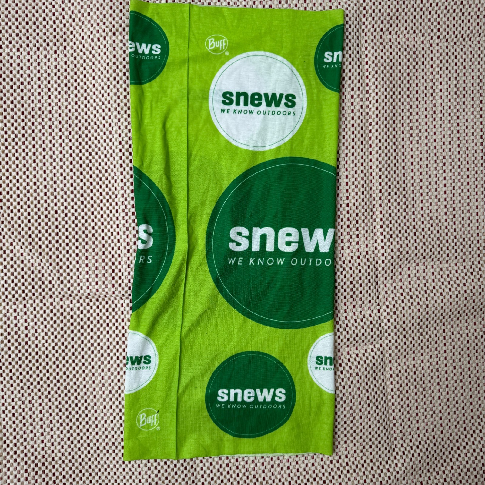 BUFF SNEWS Neck Gaiter Tube Scarf Green Multifunctional Headwear Outdoor Logo