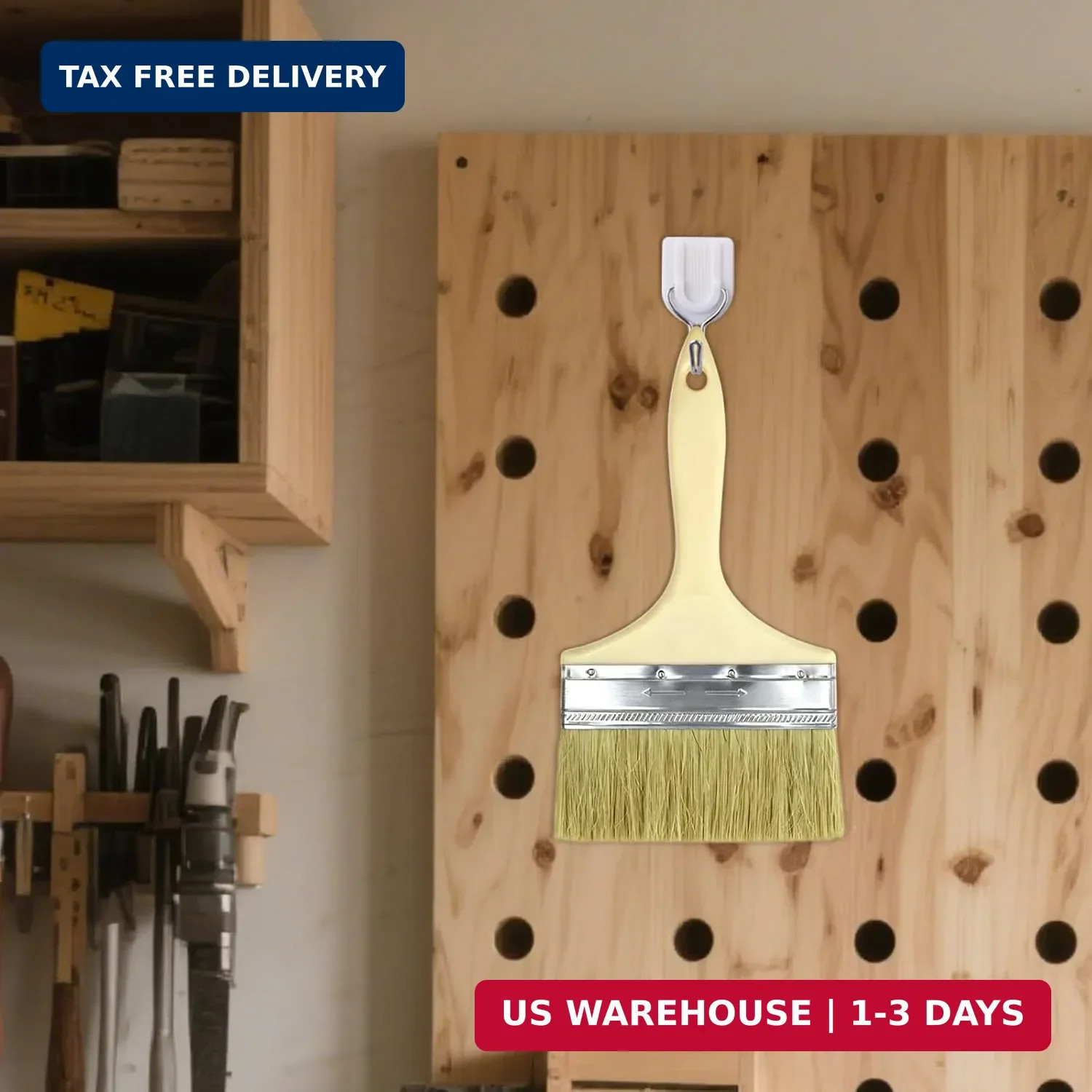 2 Pack 5-inch Deck Brush for Staining - Perfect Size for Quick Application on De