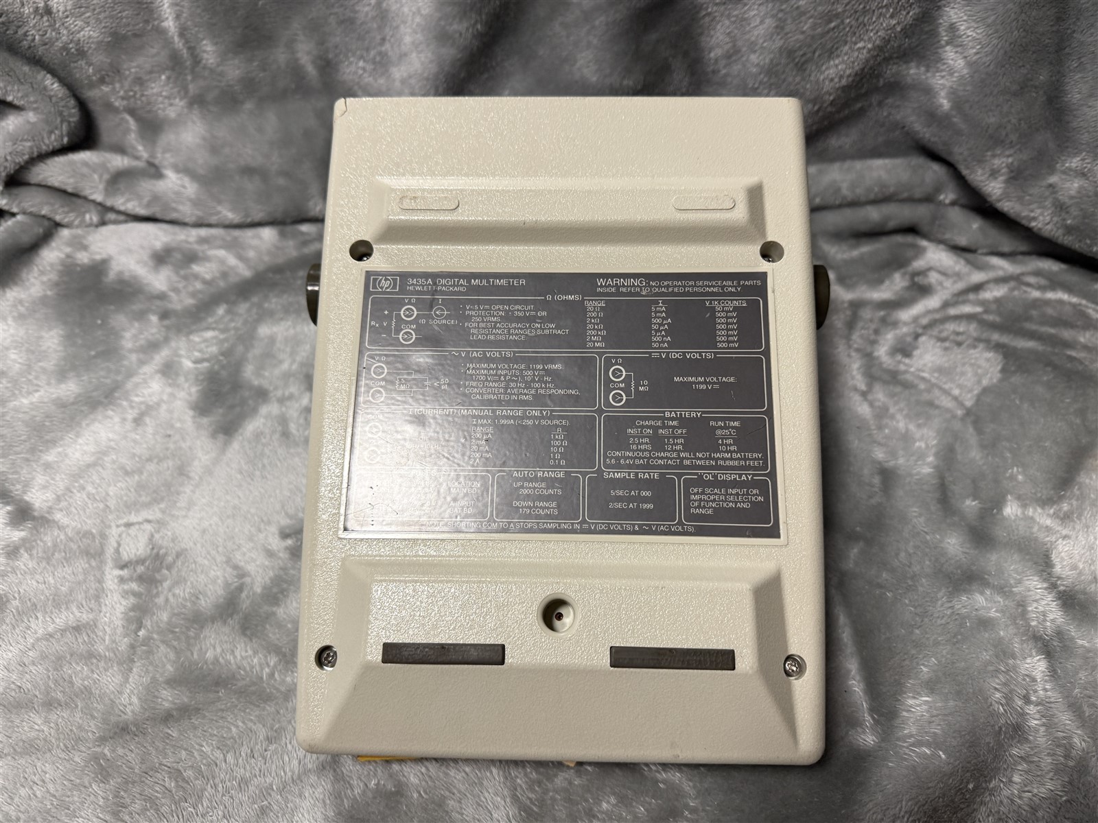 HP 3435A DIGITAL MULTIMETER - HEWLETT PACKARD - "AS-IS UNTESTED"