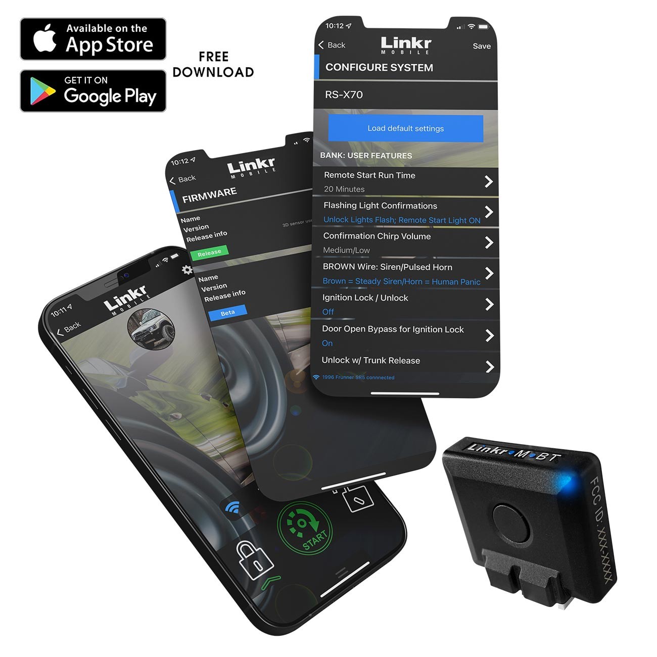 OMEGA LINKR-MBT BLUETOOTH SMARTPHONE CONTROL & PROGRAMMER CRIMESTOPPER EXCALIBUR