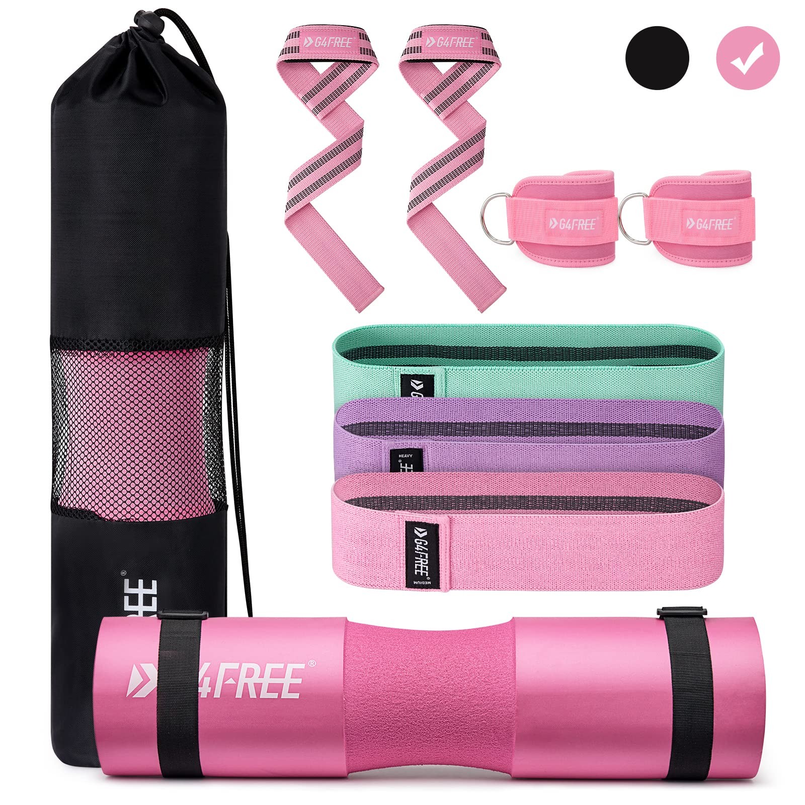 9Pcs Barbell Pad Set for Squat, Hip Thrusts, Lunges, Leg day, Standard Olympic