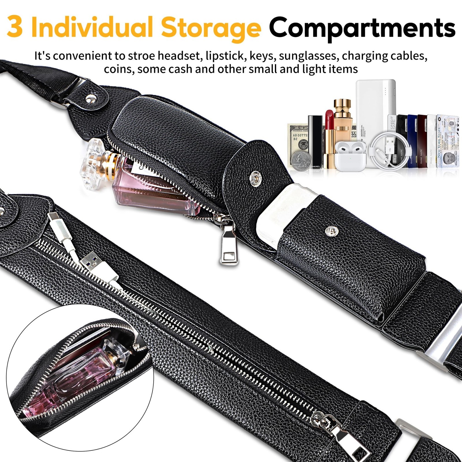 SHANSHUI Shoulder Strap Replacement, Adjustable Leather Crossbody Strap with ...