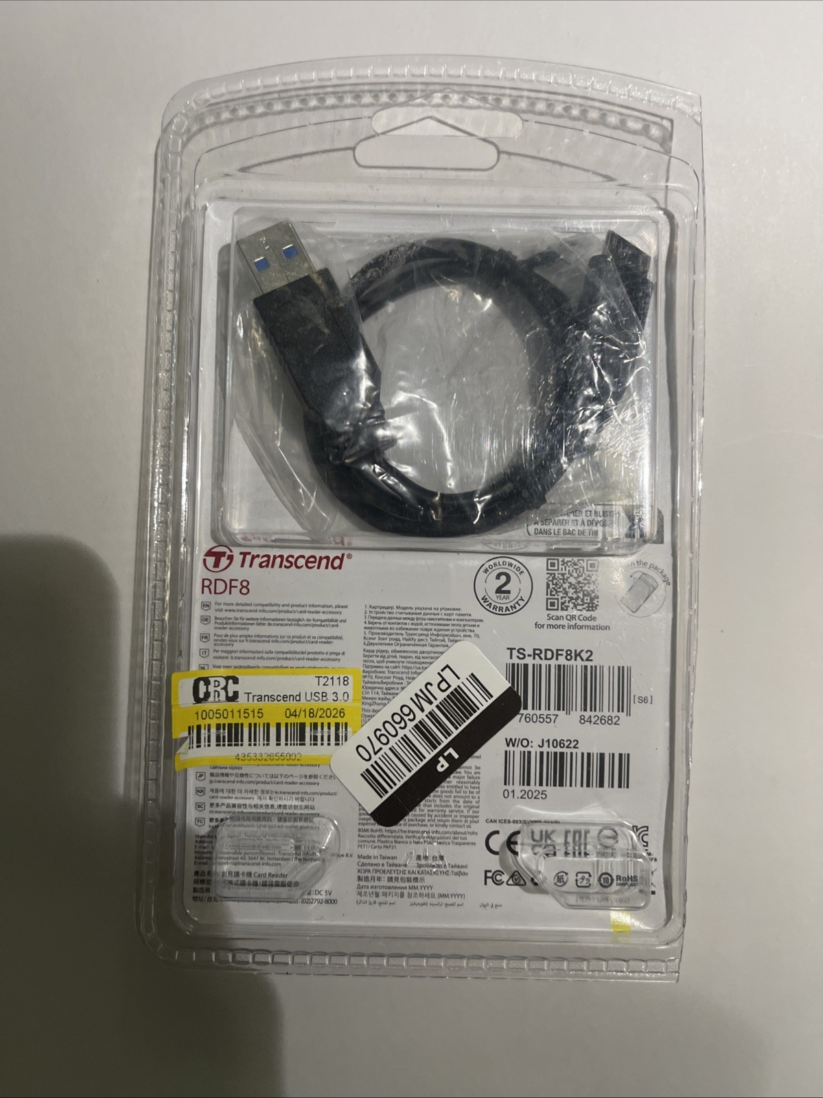 Transcend RDF8 USB 3.1 Multi Card Reader for SD SDHC SDXC UHS CF MicroSD HC