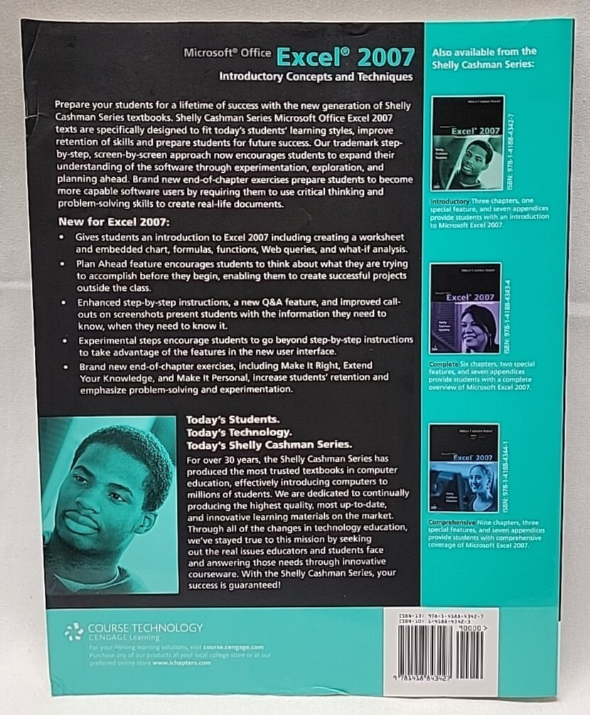 Microsoft Office Excel 2007 Shelly Cashman Introductory Concepts and Techniques