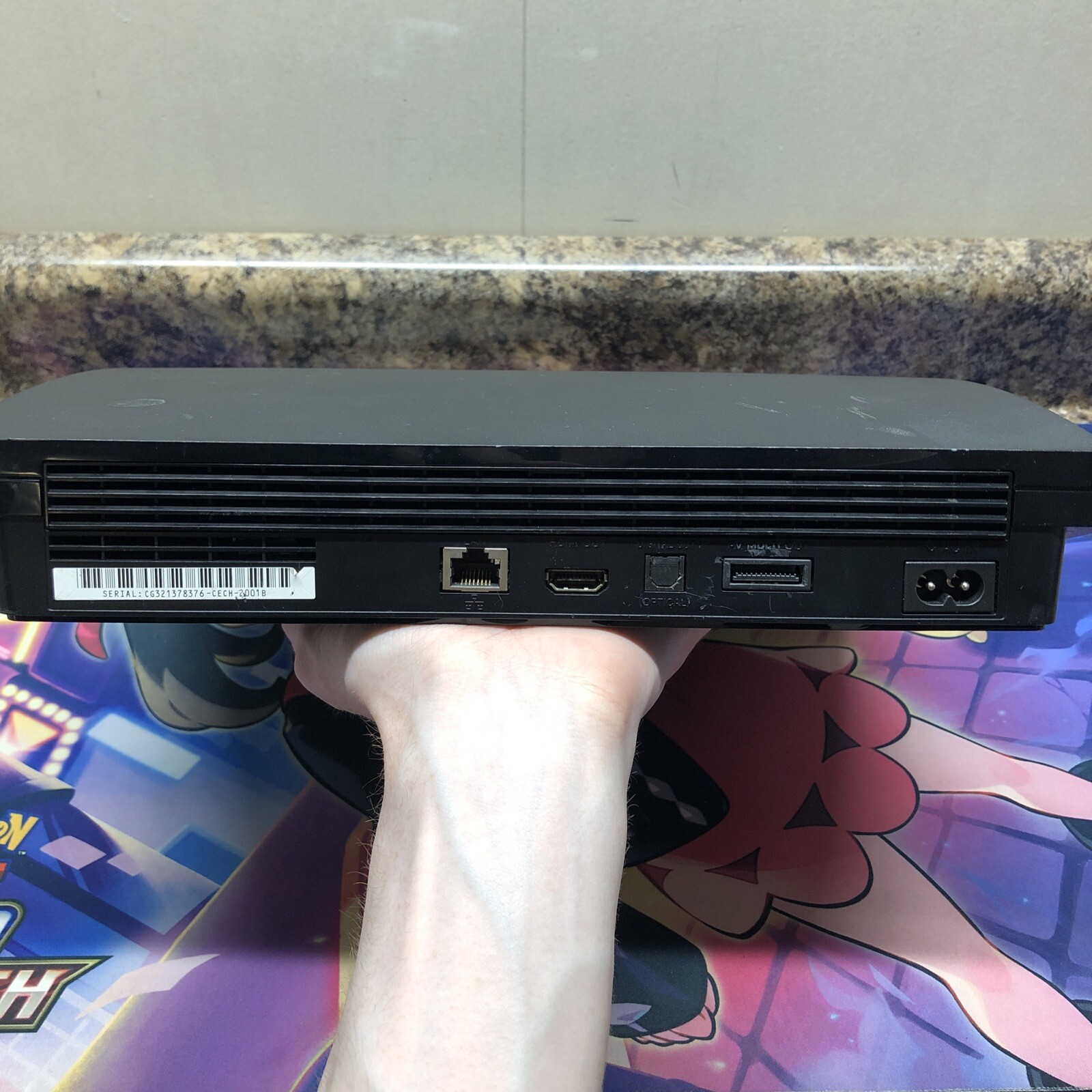 Sony Playstation 3 Slim 150 GB Console Controller, Cables, & 5 Games PS3 -Lot 37