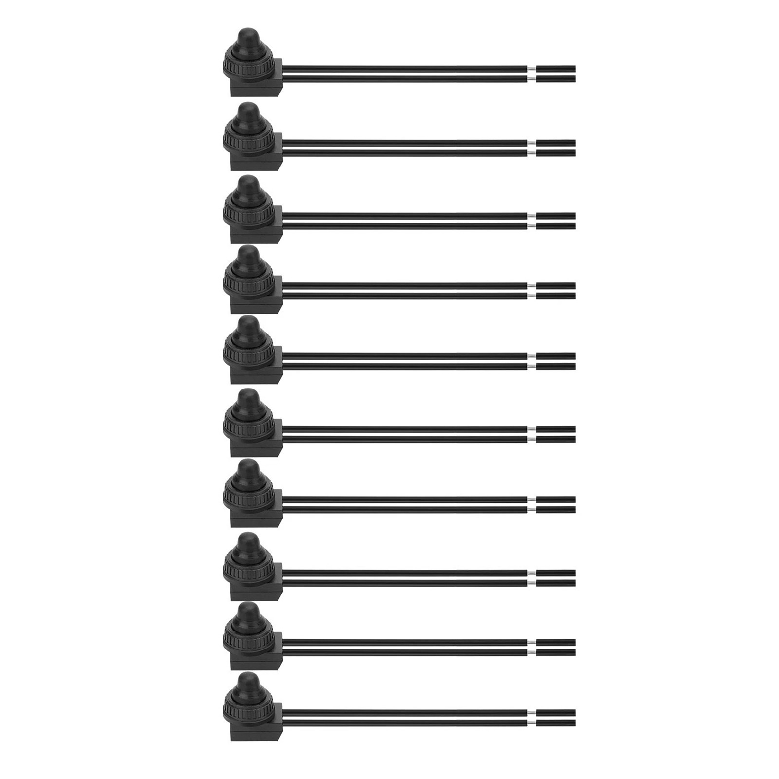10Pcs Push Button Switch 4.5" Cord IP67 Waterproof for LED Light Motorcycle Part