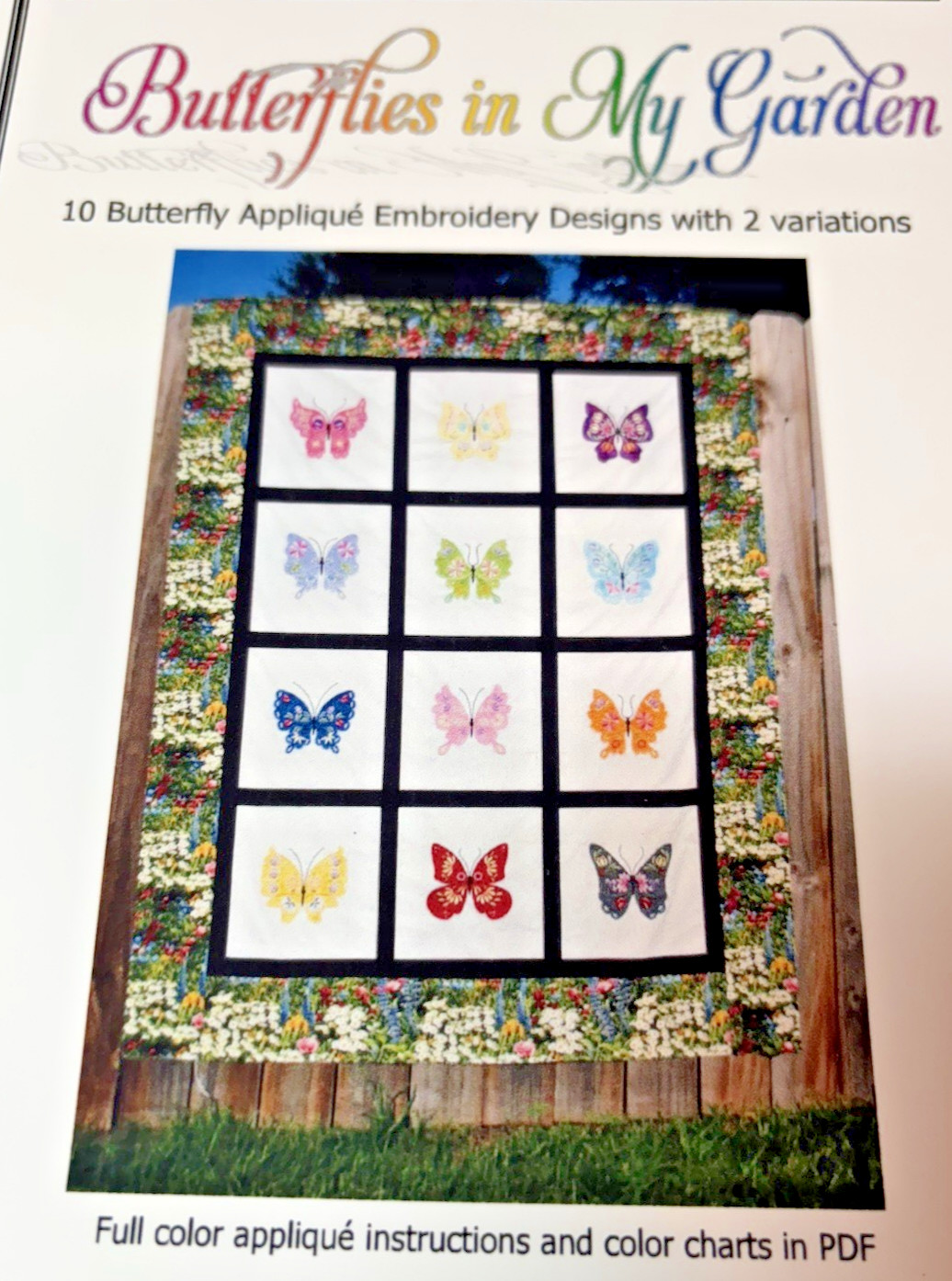 Missy B Stichin - Butterflies in My Garden -Ebroidery Applique Designs cd